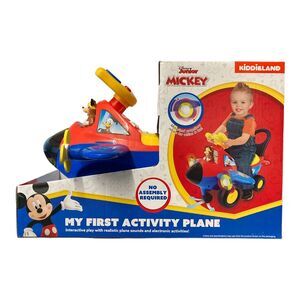 Kiddieland Disney Junior Lights & Sounds Activity Ride On Airplane, Mickey Mouse
